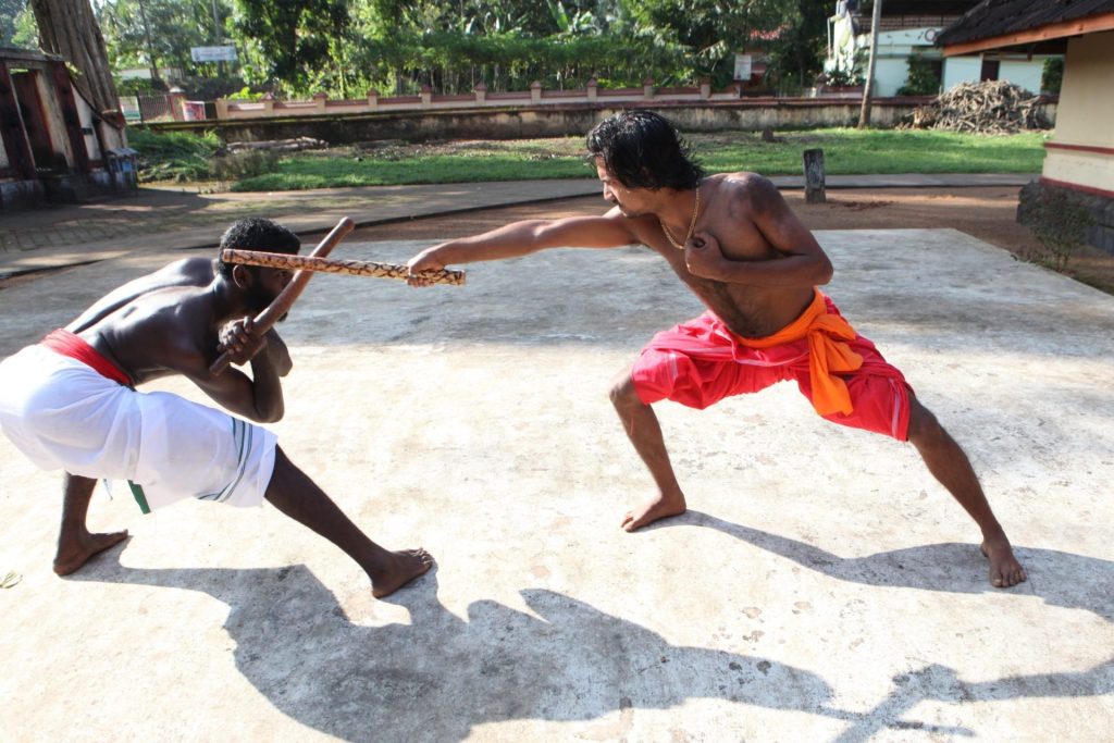 Kalaripayattu training